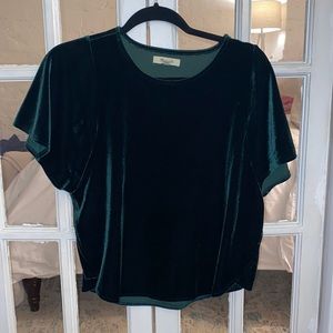 Velvet green shirt